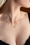Heliophilia Silver Collar de Plata con Baño de Oro y Circón Verde